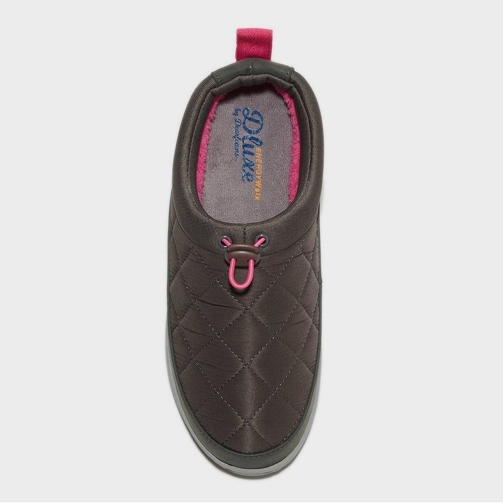 Dluxe‎ By Dearfoams Womens Jenn All Day Slide Slippers Gray L Women’s 11/12 - Picture 3 of 7